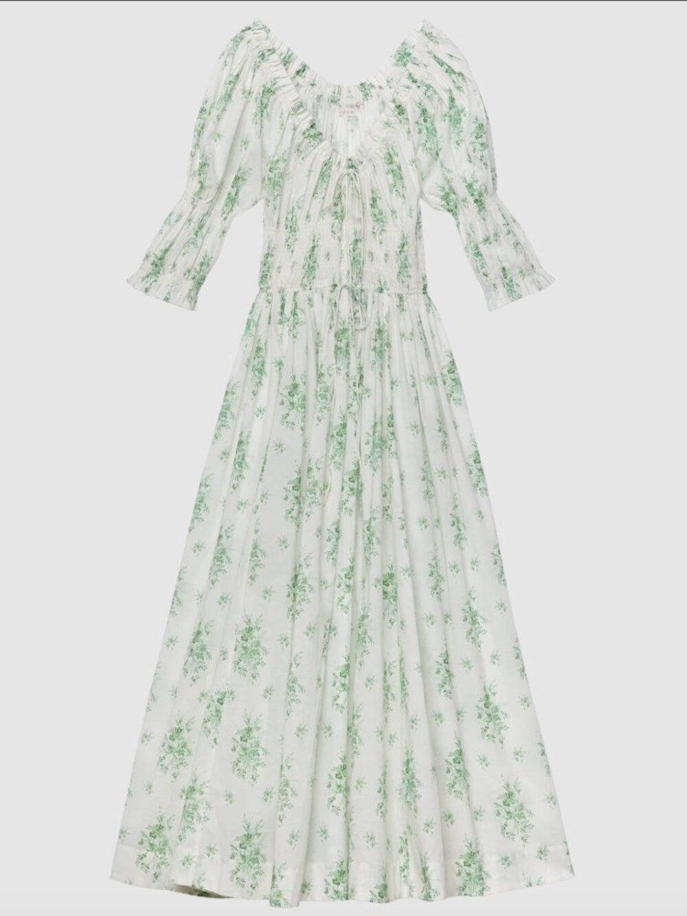Dôen NWT Ischia Dress in Vert Petit Bouquet de Chamonix Size M